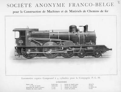 <b>Locomotive express Compound à 4 cylindres</b><br>pour la Compagnie P.-L.-M.